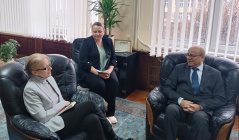 22 January 2025 National Assembly Deputy Speaker and Chairperson of the Foreign Affairs Committee Marina Ragus in meeting with the Algerian Ambassador to Serbia 